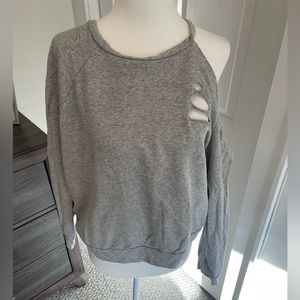 Womens Off the Shoulder Sweatshirt